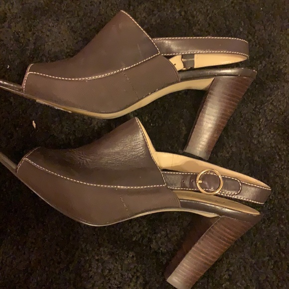 Anne Klein open toe sling back pumps - Picture 4 of 4